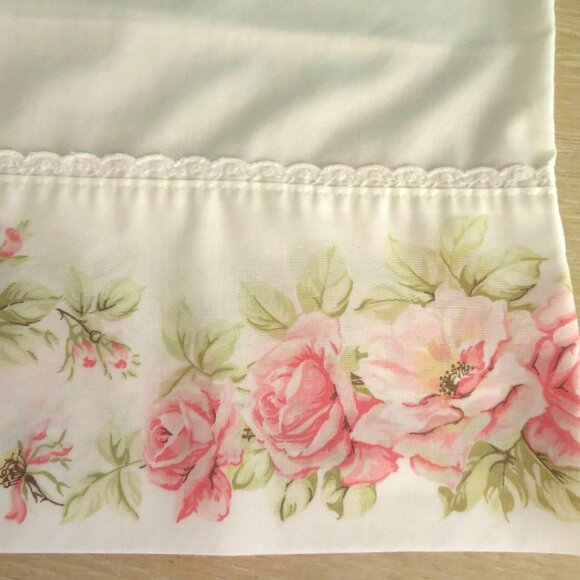 Vintage Springmaid Standard Pillowcase 1 Floral Edge Design Made in USA - Picture 8 of 8